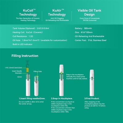 P25 de alta qualidade Vape descartável por atacado bobina cerâmica de 380 mah