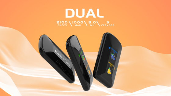 Os sabores duplos em um dispositivo Vape descartável 2100 sopram IGET DUPLO com a bateria 1000mah