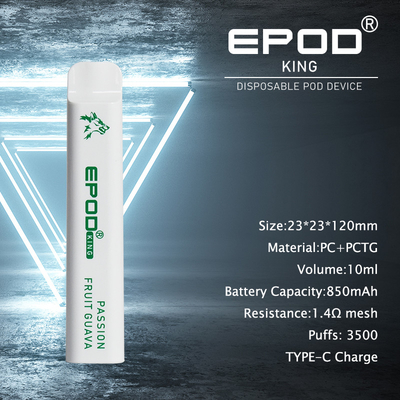 10ML EPOD recarregável Vape descartável 3500 sopros com a bateria 850mah