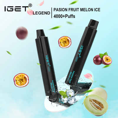 A legenda 4000 de IGET sopra pena descartável do vape do sabor dos tipos de sal 9 da nicotina de 5%
