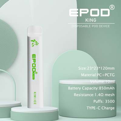 10ML EPOD recarregável Vape descartável 3500 sopros com a bateria 850mah