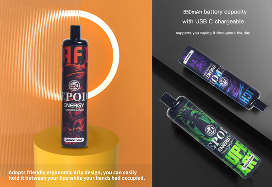 850mah encheu pre o dispositivo recarregável descartável do cigarro de EPOD Vape