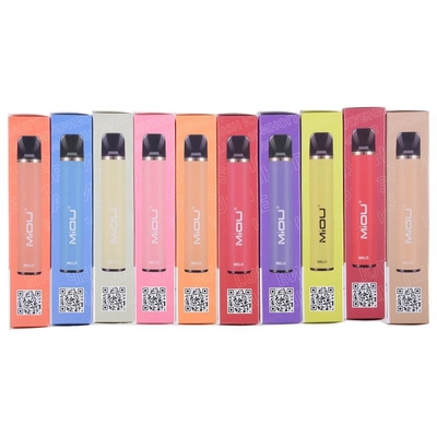 A nicotina do sabor 5% dos tipos dos sopros 10 de MIOU 650 Mah 1500 salga a pena descartável de Vape