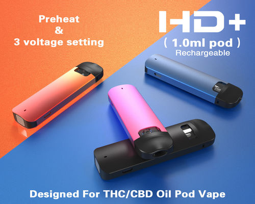 Ajuste de aço inoxidável da vagem 316 descartáveis de CBD Vape para óleo grosso/fino