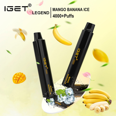 pena descartável do vape da vagem da legenda dos sopros IGET de sal 4000 da nicotina de 5%